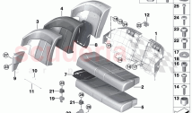 Seat rear cushion cover basic seat