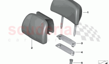 Seat rear head restraint comfort seat