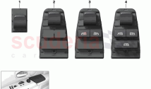Switch power window fr pass rear comp