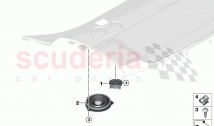 Single parts f rear helf loudspeaker