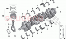Crankshaft connecting rod piston