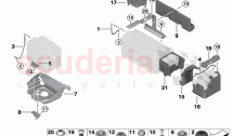 Battery mounting parts