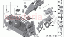 Centre console rear cabin