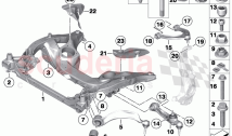 Frnt axle support wishbone tension strut