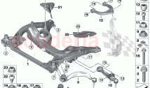 Frnt axle support wishbone tension strut