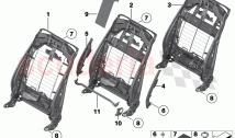 Seat front backrest frame