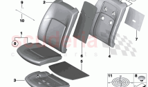 Seat front cushion cover A C seat