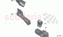 Mounting parts door trim panel front