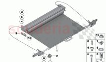 Roller cover for luggage compartment