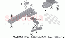 Underbody panelling rear