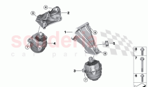 Engine and gearbox suspension