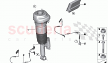 Air spring strut rear control units