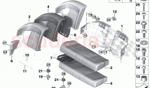 Seat rear cushion cover basic seat