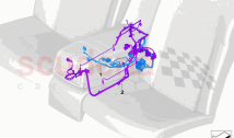 Wiring harness centre rear console