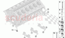 Engine block mounting parts