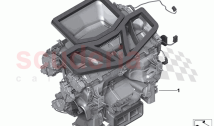 Distributor housing with flaps