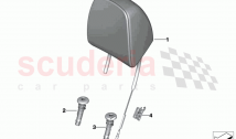 Seat front head restraint