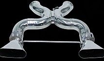 Rear silencer replacement X-pipe