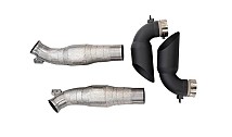 Novitec power optimised exhaust system WITHOUT flap-regulation, with black oval tips
