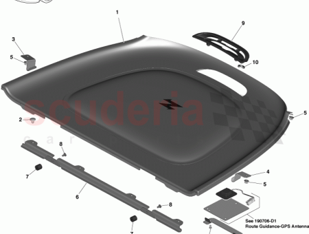 Photo of Bracket Grille Package Tray CY83 10E921…