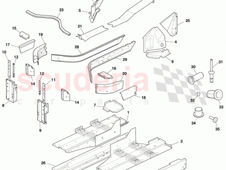 Photo of Member Reinforcement Front Side LH AG33 10095…