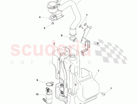 Photo of Filler neck assy w shield washer resvr…