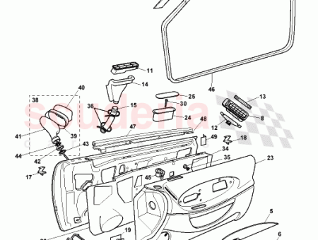 83-84935 Aston Martin DB7 DOOR POCKET-RH