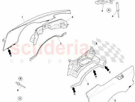 Photo of Pillar assy rear quarter RH…