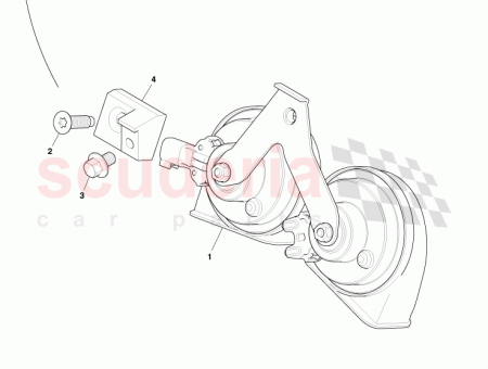 Photo of Horn and bracket assy Black…
