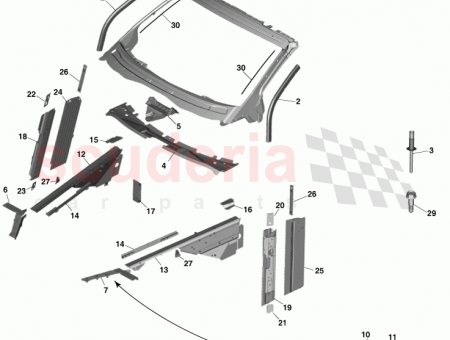 Photo of Extrusion Front Body Pillar Lower LH GOED33 F02663…