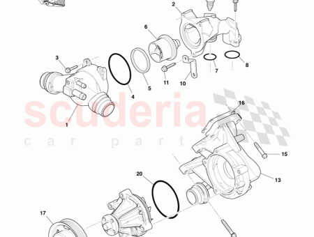 Photo of Housing and Connection Assembly Engine Thermostat CD33 8A586…