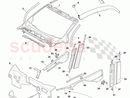 Photo of FRAME BACK WINDOW UPPER P08G43 C42220…