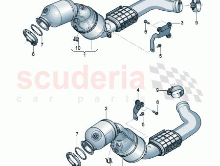 Photo of Exhaust pipe with catalyst and particulate filter…