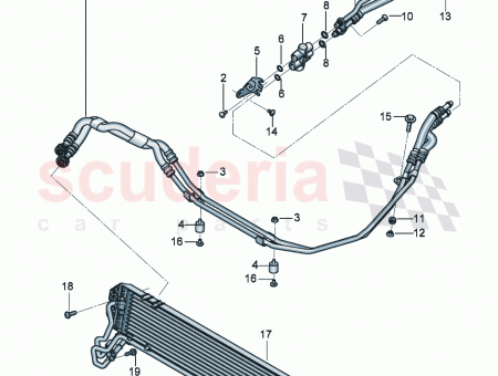 Photo of oil pressure line for gearbox oil cooling…