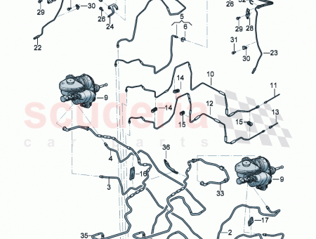 Photo of Brake pipe from hydraulics to connecting piece…