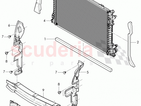 Photo of air duct Coolant radiator 4W0 121 333…
