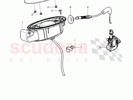 Photo of fuel filler door assembly D MJ 2016 3W8…