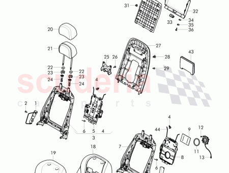 Photo of backrest cover leather 4W0 881 806…