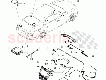 Photo of bracket Antenna for vehicle positioning system 3W0 035…