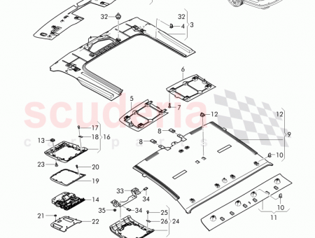 Photo of moulded headlining leather 3Y5 868 518…