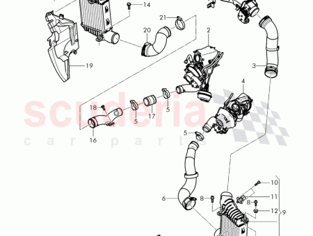 Photo of pressure hose charge air cooler 3W0 145 832…