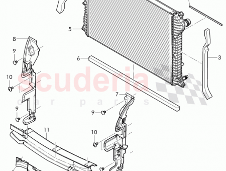 Photo of air duct Coolant radiator 4W0 121 333…