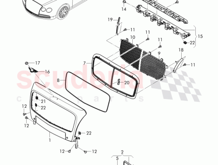 Photo of bracket for radiator grille 4W0 853…