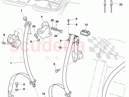 Photo of retaining bracket For seat belt…