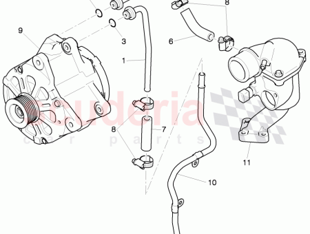 Photo of coolant hose alternator…
