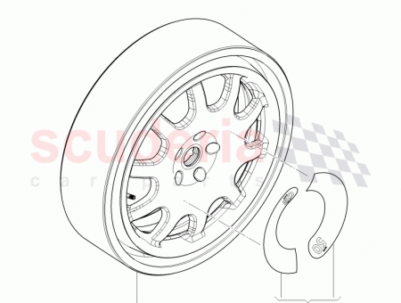 Photo of sticker for spare wheel F 3W G 054…