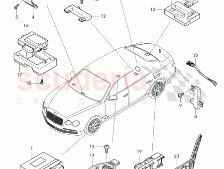 Bentley 3w0907461c Bracket Control Unit For Radio Controlled Garage Door Opener Scuderia Car Parts