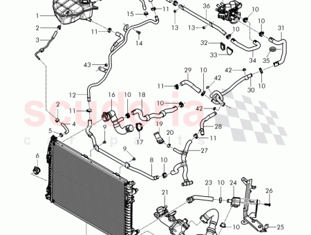 4W0 121 397 water coolant pipe with, water hose for Bentley 