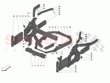Photo of LH UPPER INTERNAL ENGINE COMPARTMENT DIAGONAL BRACE…