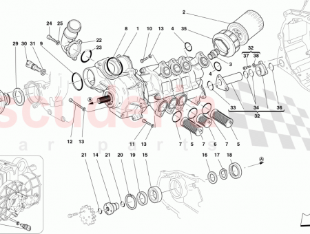 213223 Ferrari 430 COMPLETE OIL-WATER PUMP